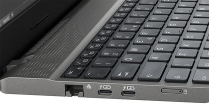 Fujitsu Celsius H5511 linkerzijde met aansluitingen